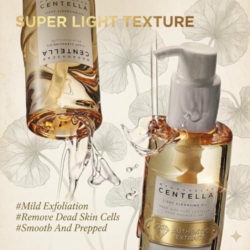 Image of Madaagassar Centella Light Cleansing Oil | Gentle Makeup Remover & Deep Cleansing 200 ml for Sensitive Skin with Calming and Hydration Benefits (Style-18)