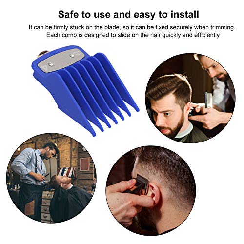 Sunbaca 8 PCS Guia de Corte Pente Barbeiros Conjunto de Ferramentas de Cabeleireiro Limite Colorido