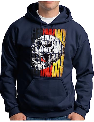 Sweat-shirt à capuche pour homme OM3 Skull Germany du S au 4XL