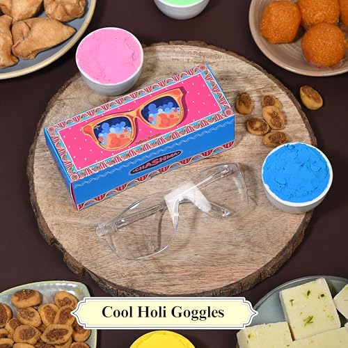 Image of Indian Karigar Holi Ka Tohfa 2026 | 12 Handpicked Holi Items | Holi Gulal for Holi Colour 160g | Thandai Powder + Eye Glasses + Holi Song Card & More | Organic Skin Safe Holi Colors With Certificate & Greeting Card | Holi Gift Hampers (Holi Ka Tohfa)