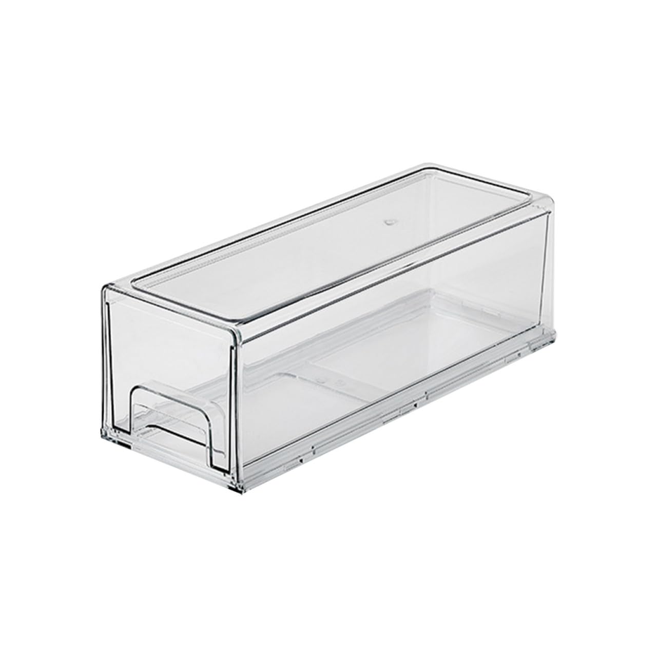 Garneck Contenedor Organizador para Refrigerador Gran Capacidad y Diseño Transparente de Pet, Caja Retráctil Fácil de Extraer Adecuado para Armarios y Cocina