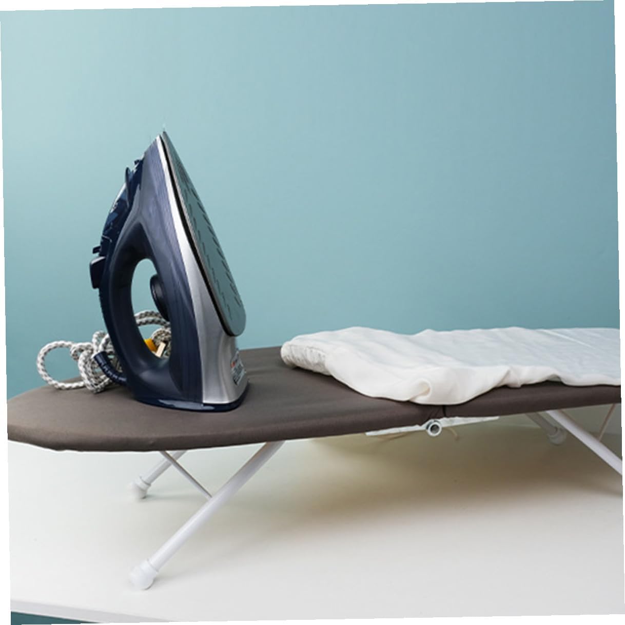 Small Household Tabletop Ironing Board with Foldable Iron Rest Portable Mini Ironing Supply for Dorm and Home Use Lightweight Clothes