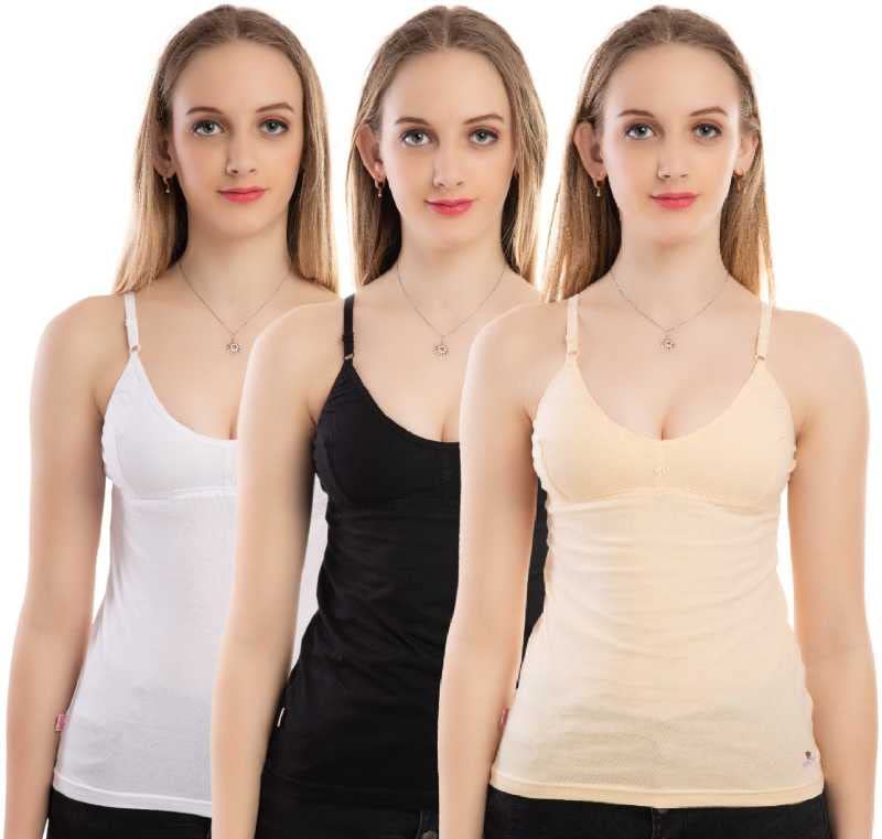 selsia Pure Cotton Women's Regular Fit Camisole Combo Pack of 3-picture-45