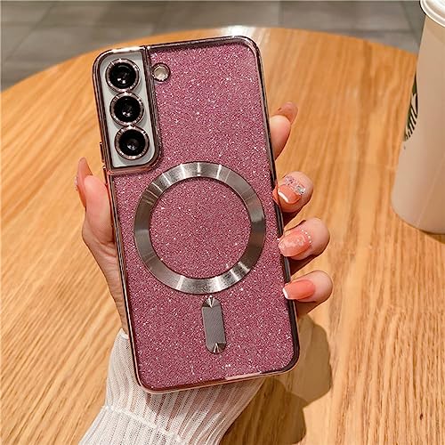 Coque de luxe pour Samsung Galaxy S23 Ultra paillettes rose