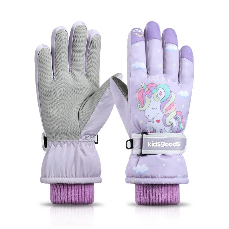 Guantes de esquí cálidos e impermeables W2 con protección térmica infantil