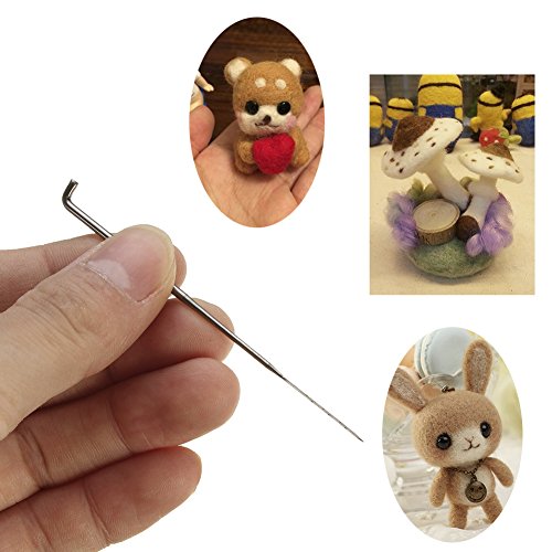 Diy Craft Wool Felt Stitch Punch Tool Solid Wood Handle With Eight Needles Tool #TOP3
