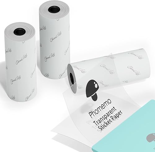 Miniatura 3 de Phomemo 1 mini impresora portátil sin tinta M02 y 3 rollos de papel