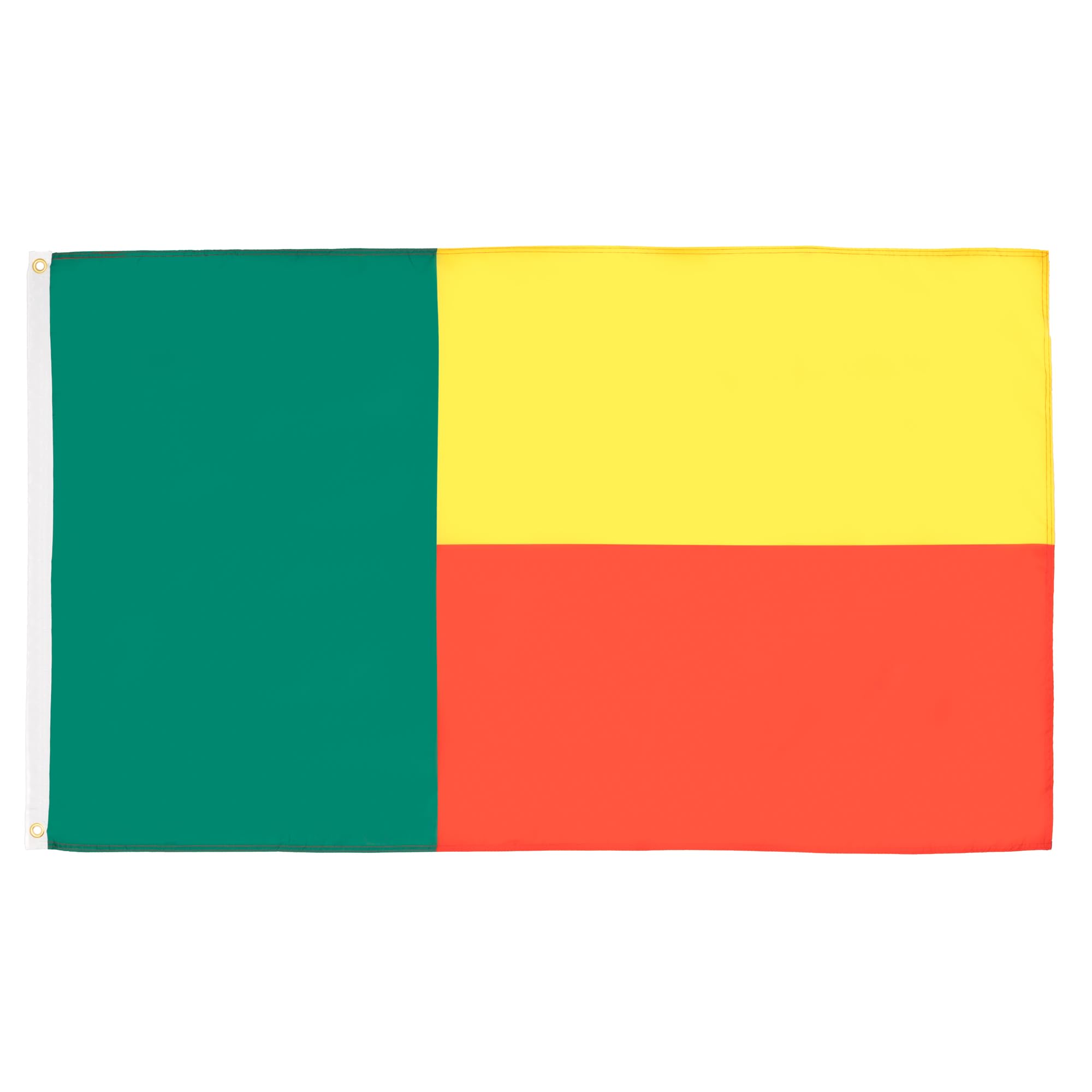 AZ FLAG Benin-Flagge, 150 x 90 cm, 100% Polyester, mit integrierten Metallösen, 2 Stück