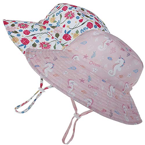 Baby Sun Hat Toddler Bucket Hat Kids Summer Beach Hats UPF 50+ for Baby Boys 3 Months-7years