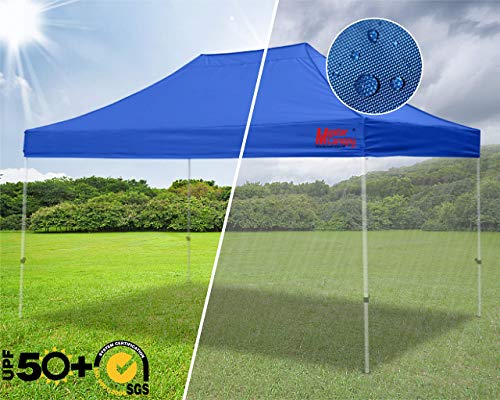 Image of MASTERCANOPY 10x15 Replacement Pop Up Canopy Top for Kingkong Frame Blue