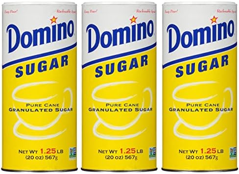 Domino® Granulated Sugar, 20 oz Canister, 3 Pack