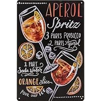 Targa in latta vintage cocktail nostalgia cosmopolita decorazione