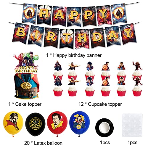 Ksopsdey 36 stks Dokter Vreemde Verjaardag Decoraties Hero Thema Feestartikelen Feestversieringen Cupcake Toppers Cake Decoraties Banner Ballonnen Cake Toppers voor Kinderen - Image 5