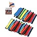 LIXIAOC 530pcs Heat Shrink Tube Cable Sleeve Tubing Wrap Shrinkable 2:1 Set Kit Ties Reusable Fastening Wire Organizer Cord(530pcs with Plastic)