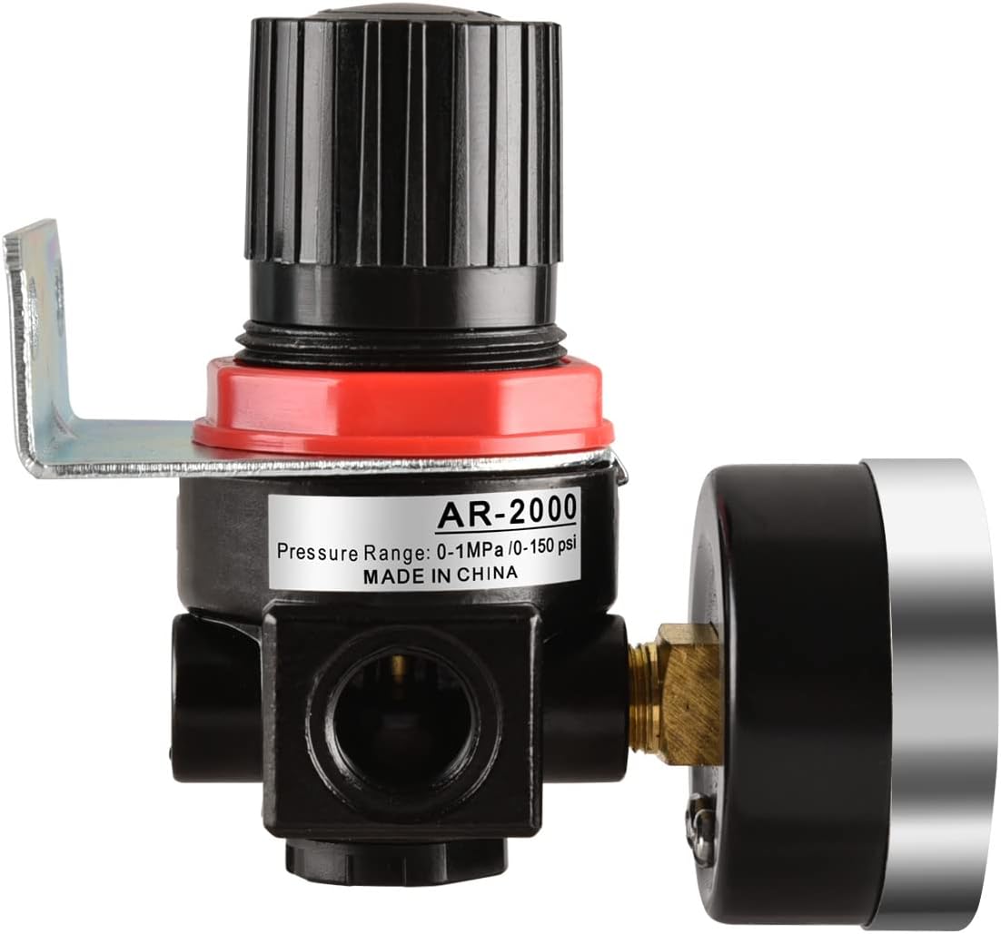 Heschen Air Pneumatic Regulator AR-2000 PT1/4 Port Size 0-1 Mpa 0-150psi
