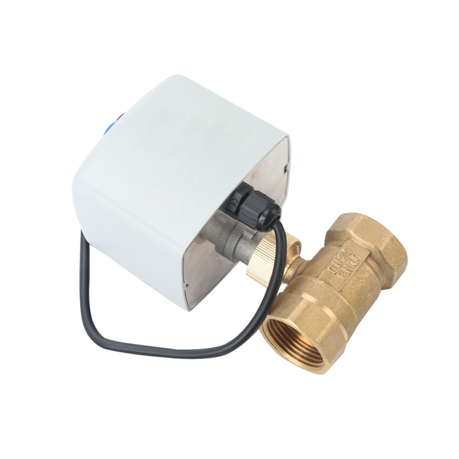 VSPPJYFG 1/2" 3/4" 1" 2" Brass Electric Ball Valve Big Torque 220V 12V 24V Three-Wire Two Control Motorized Ball Valve(24VDC,0.5 Inch)