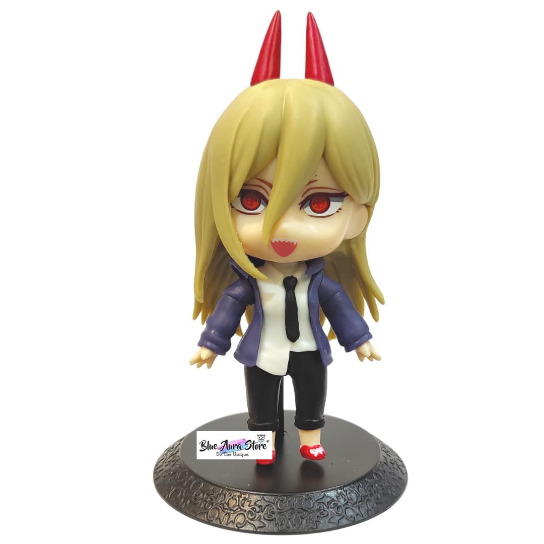 Blue Aura Chainsaw Man Action Figure Power Height -10CM Multicolour PVC Collectible for Anime Fans & Otakus (Power Standing)