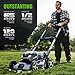 NovorikX Electric Lawn Mower, Self-Propelled Lawn Mower Cordless (60V 21”), 65 Min Long Runtime with 5.0Ah Battery, Rapid Charger and LED Headlight