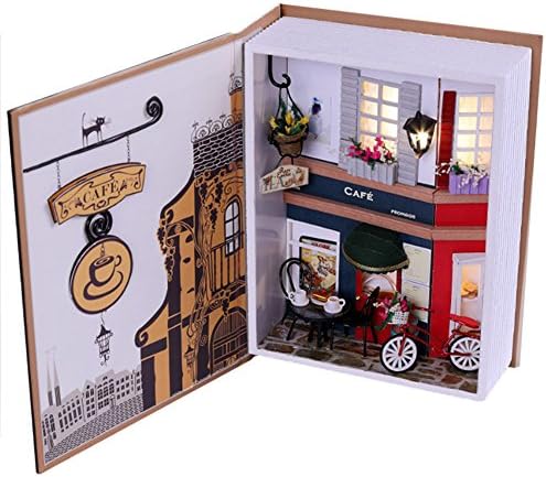 Amazon Com Shot 本の中のお家 本格 ドール ハウス セット 可愛い カフェ テリア 大人 子供 ブック アリス Mi Bookcafe 2 きせかえ人形 ハウス おもちゃ