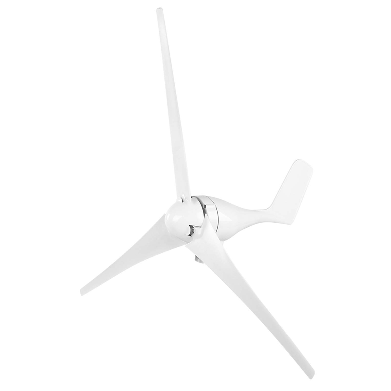 SIXRUN Generador de Turbinas Eólicas de 800 W, Pequeño Generador Eólico con Fibra de Nailon, Rotor de Imán Permanente de 3 Palas, Arranque de 2,0 M S para Carga de Batería Doméstica Marina (WHITE #13)