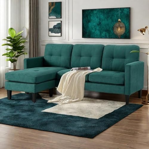 Consejos para Comprar Sofa Cama en L los más solicitados. 41 Trygoal - Sofá seccional pequeño en Forma de L, sofá Cama Convertible con sillón Reversible, sofá seccional de Nube para Departamento, sofás pequeños para Espacios...