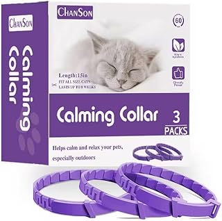 Calming Collar for Dogs and Cats, Anti-Anxiety Collar with Adjustable Size, Sedative for Cats and Dogs, Natural, Safe, Waterproof, 15 Inches, Pack of 3 (Small) product image