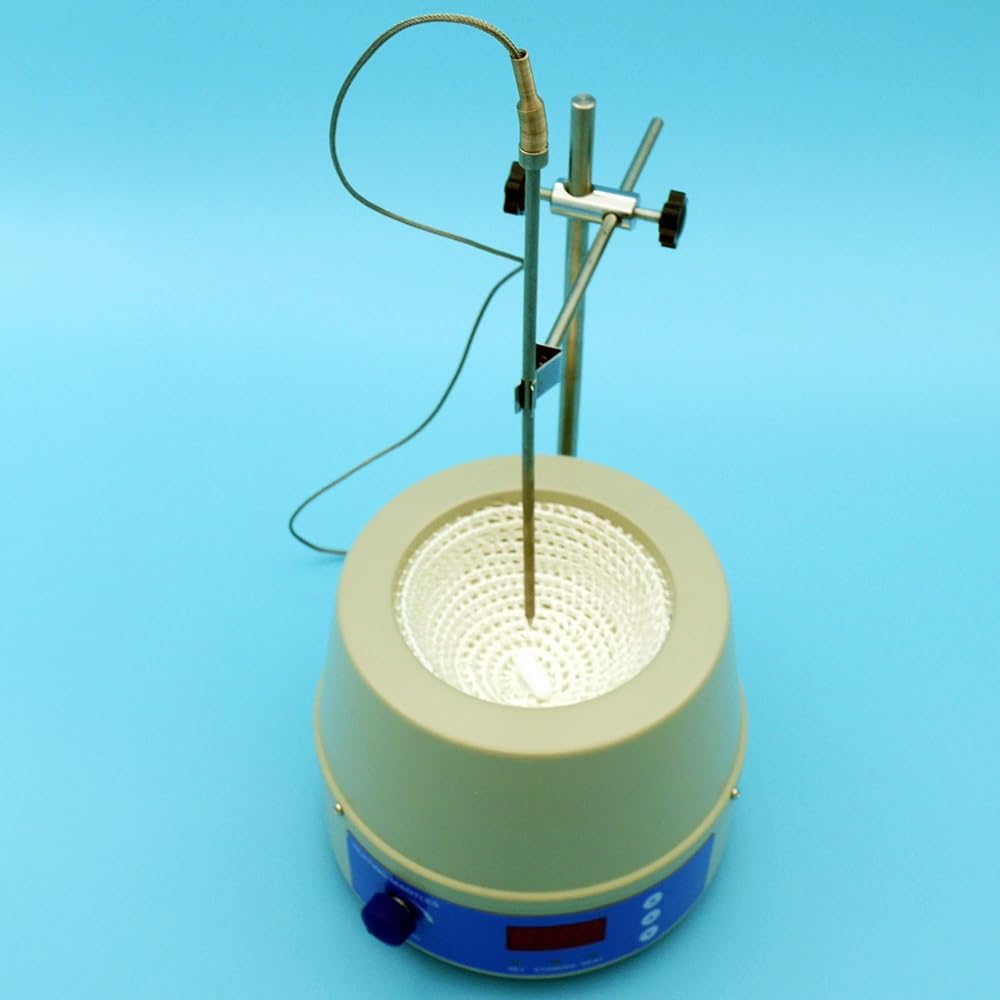 Manta calefactora con agitación magnética de 250 ml y 180 W, con ajuste de temperatura y pantalla digital, 120 V/220 V(220V)