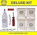 E-Z Tire Balance Beads Deluxe Kit Light Truck 10 oz Four-Pack Balancing Beads, 40 Ounces Total, Applicator Kit, Filtered Valve Cores, Red Caps