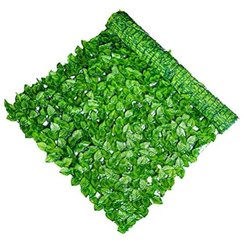 Yardwe Artificial Ivy Privacy Fence Faux Ivy Trellis Fence Screen Outdoor Hedge Fence for Garden Patio Light Green Cover
