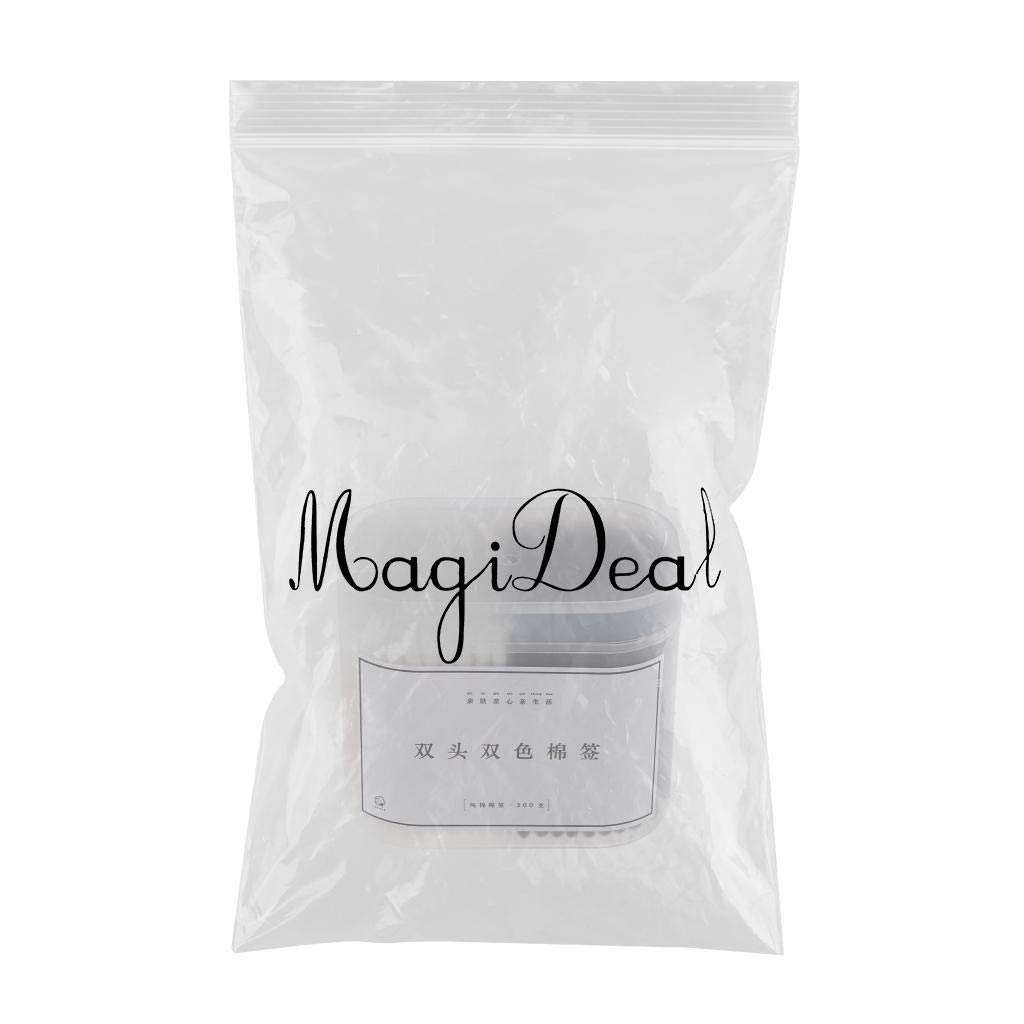 T.O.G. 300Pcs Cotton Swabs Buds Spiral Pointed Tips Makeup Applicators White Black