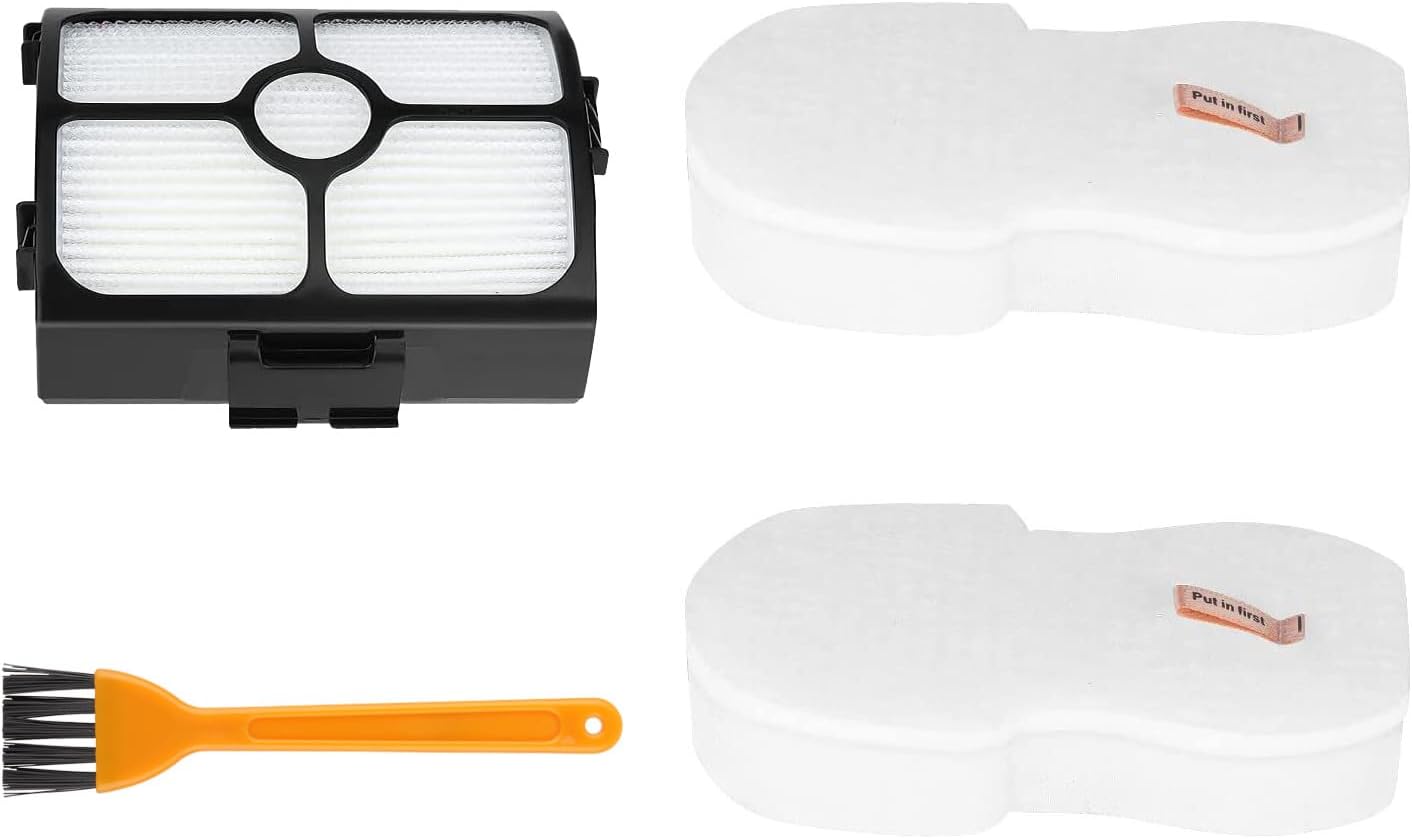 HZ3002 Replacement Filters for Shark HZ3002 HZ3000 HZ4001AMZ HZ4002 Stratos Ultralight Corded Stick Vacuum, Replace part XFFKHZ3000 XHFHZ3000, 1 HEPA & 2 Foam and Felt Filters