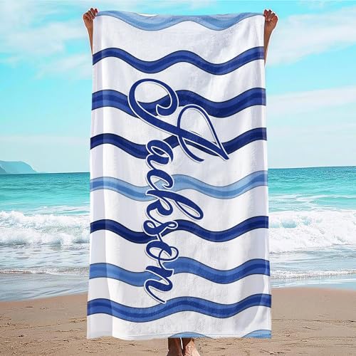 JML Personalized Microfiber Beach Towel with Name, 30 x 60 in