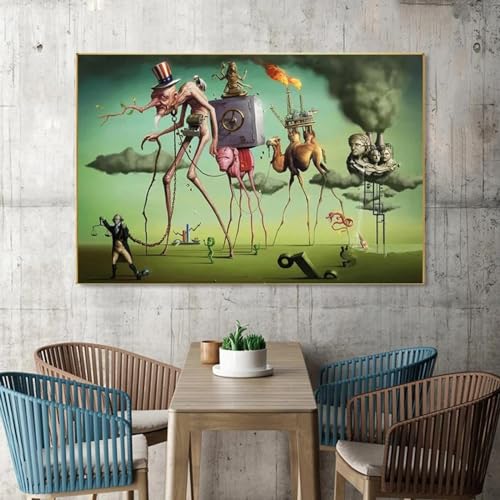 Toile de salon YAJNILUCK The American Dream avec cadre résout le problème des murs vides 30x50 - 4