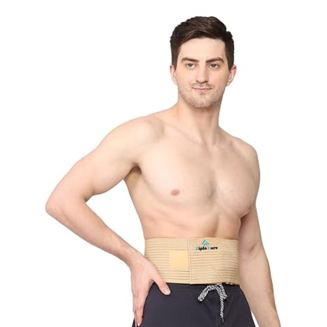 Umbilical Hernia Belt For Men And Women Abdominal Binder With Support Pad Navel Ventral Epigastric Incisional Belly Button Beige (X-Large)-image-9