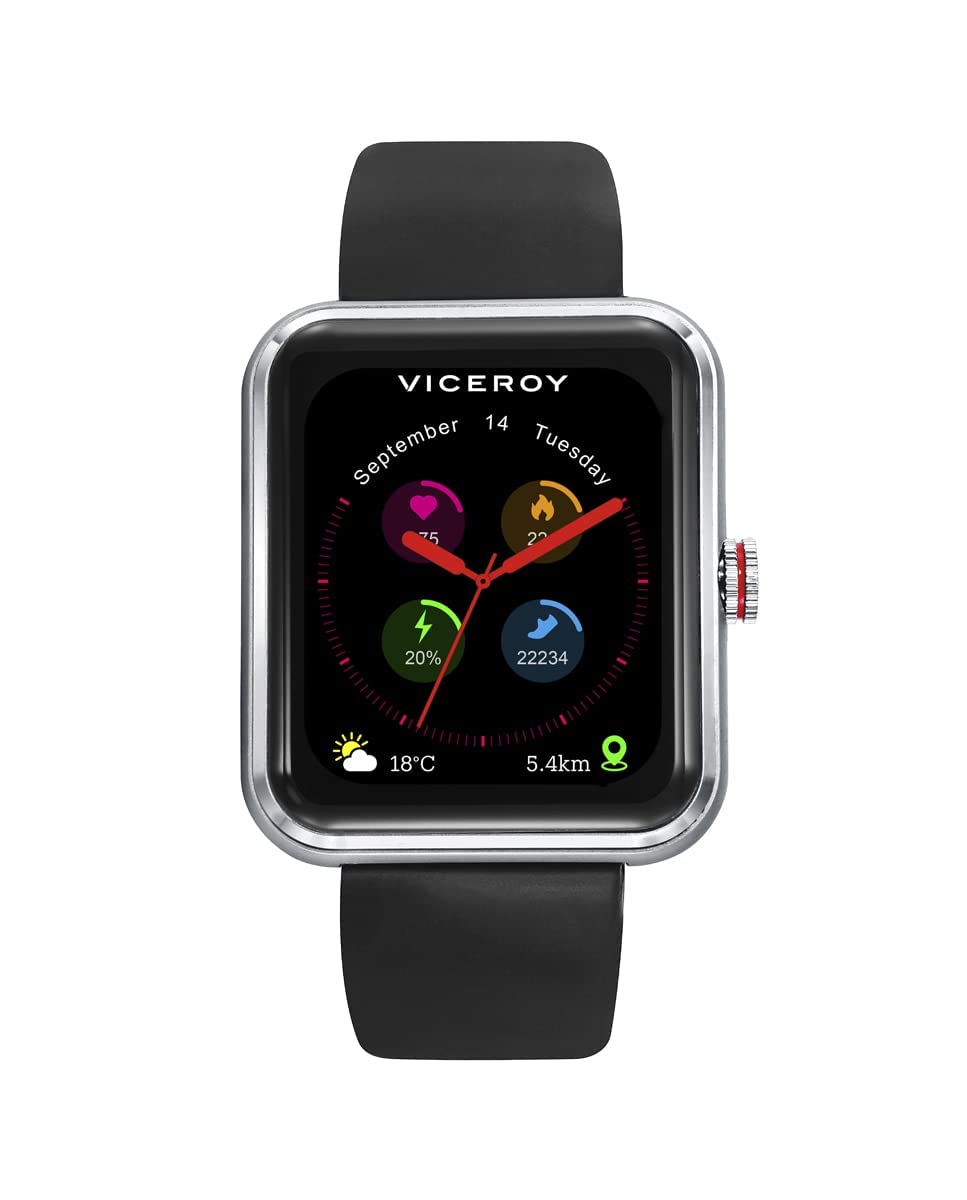 ViceroyReloj Viceroy Smart Pro 3.0 Aluminio en Plata y Negro. Reloj Inteligente IP67. Smartwatch Unisex.
