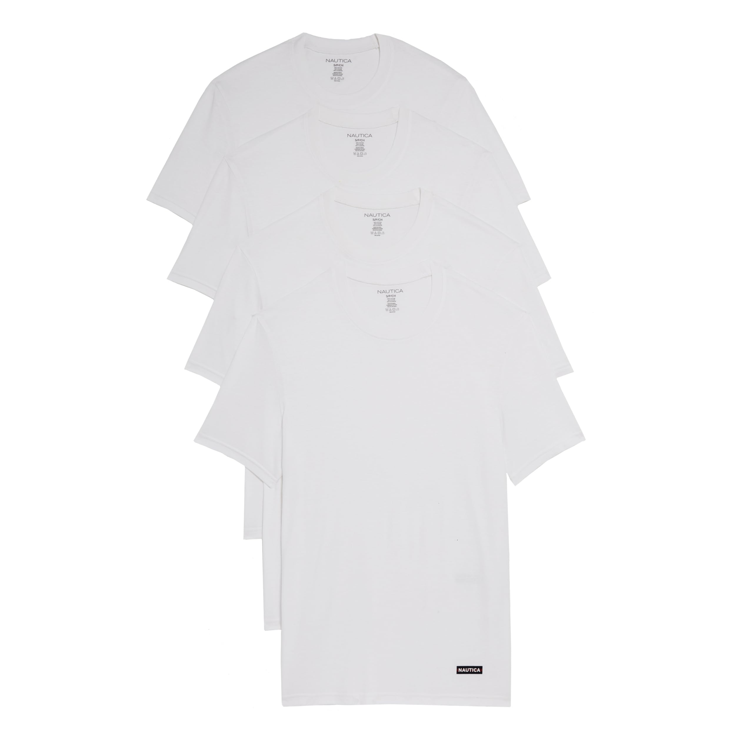 Nautica Mens 4-Pack Cotton Limited Edition Crew Neck T-Shirts