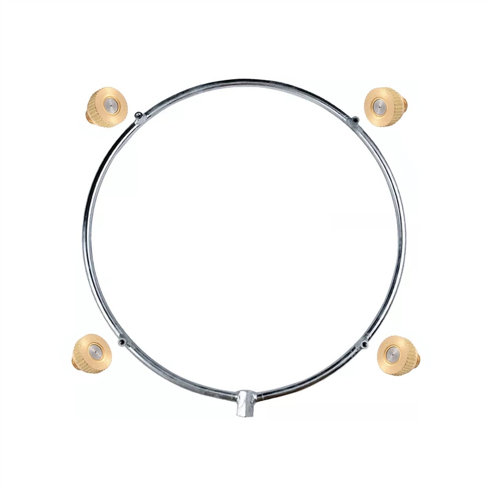 Sohnvwtgd Women's Stainless Steel Fan Misting Ring, 14'' Fan With 4 Nozzles, Fan Misting System, Mist Ring Kits With Brass Misitng Nozzle, Outdoor Fan Misting Mister