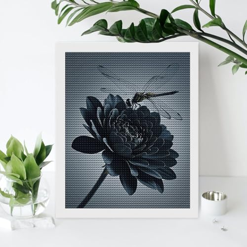 Peinture diamant fleurs et libellule 40x50 cm Kit 5D - 4