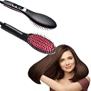 Drumstone 𝟏𝟓-𝐘𝐞𝐚𝐫𝐬 𝐖𝐚𝐫𝐫𝐚𝐧𝐭𝐲 Ceramic Hair Straightener Brush | Digital Display & Temperature Control | Quick Heating Anti-Frizz Brush | Great Gift for Women, Girls & Salon Professionals gallery image