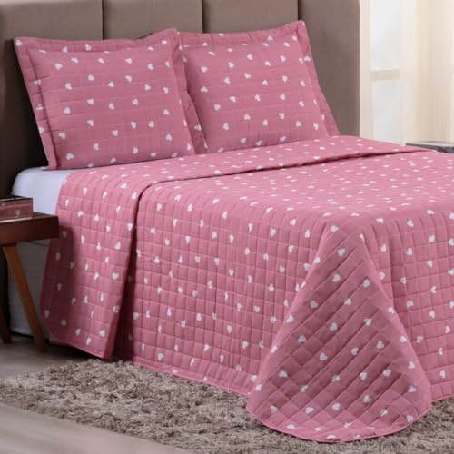 Cobre Leito SOLTEIRO 2 peças ALGODÃO 200 fios ESTAMPADO Liso com Porta Travesseiro Colcha Solteiro (