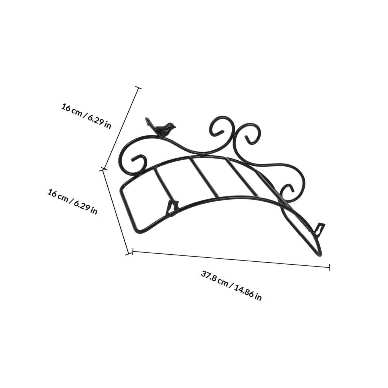 Eisen Gartenschlauchhalter Schwarz Antiker zur Wandmontage
