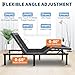 Garvee Twin XL Adjustable Bed Frame with Massage - Electric Bed Base with Head & Foot Incline, LED Under-Bed Night Light, 4 Height-Adjustable Legs, Wireless Remote, Zero/Anti-Snore/Memory Presets