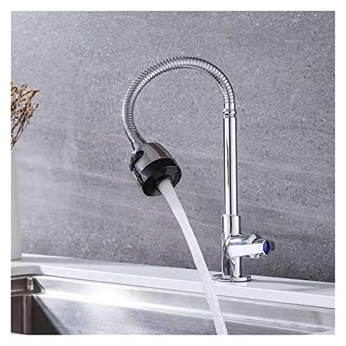 Robinet d'évier de cuisine simple mitigeur en cuivre 4 points - 4