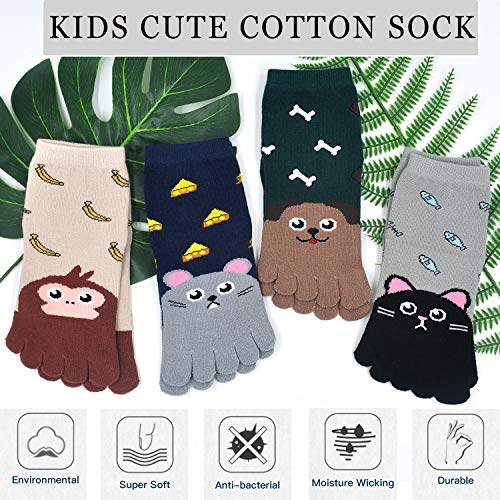 Animal Cotton Kids Toe Socks,Cartoon Ankle Crew Socks For 3-12 Years Old Girls And Boys #TOP1