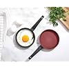 Deconox Fireproof Nonstick Granite Coating Casting Round Mini Pan, Round Egg and Sauce Pan, Mini Non-Place Coating Granite Coating Casting Sauce and Egg Pan (14cm)