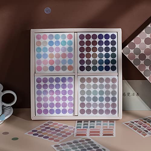 Pudis 100 Sheet Washi Dots Stickers Scrapbook Stickers Colorful Decorative Journal Sticker Decoration Labels For Diy Journal Planner Scrapbooking Album Journal Supplies (100 Sheets) #TOP6