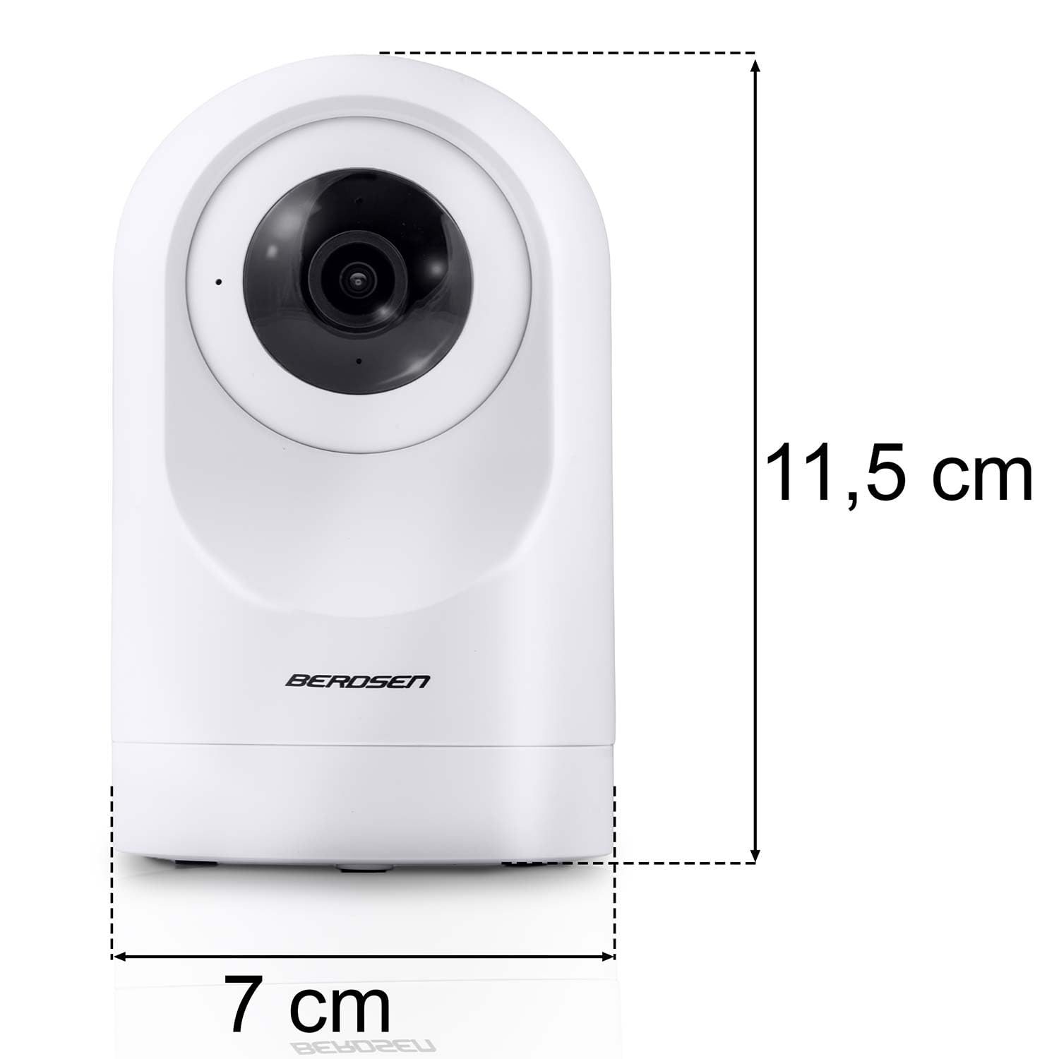 Berdsen Vigilabebés con cámara WiFi IP de 5 MP Tuya - ángulo de visión de 109°, orientable 355°/60° - Modo Nocturno, detección de Movimiento, Audio bidireccional, microSD