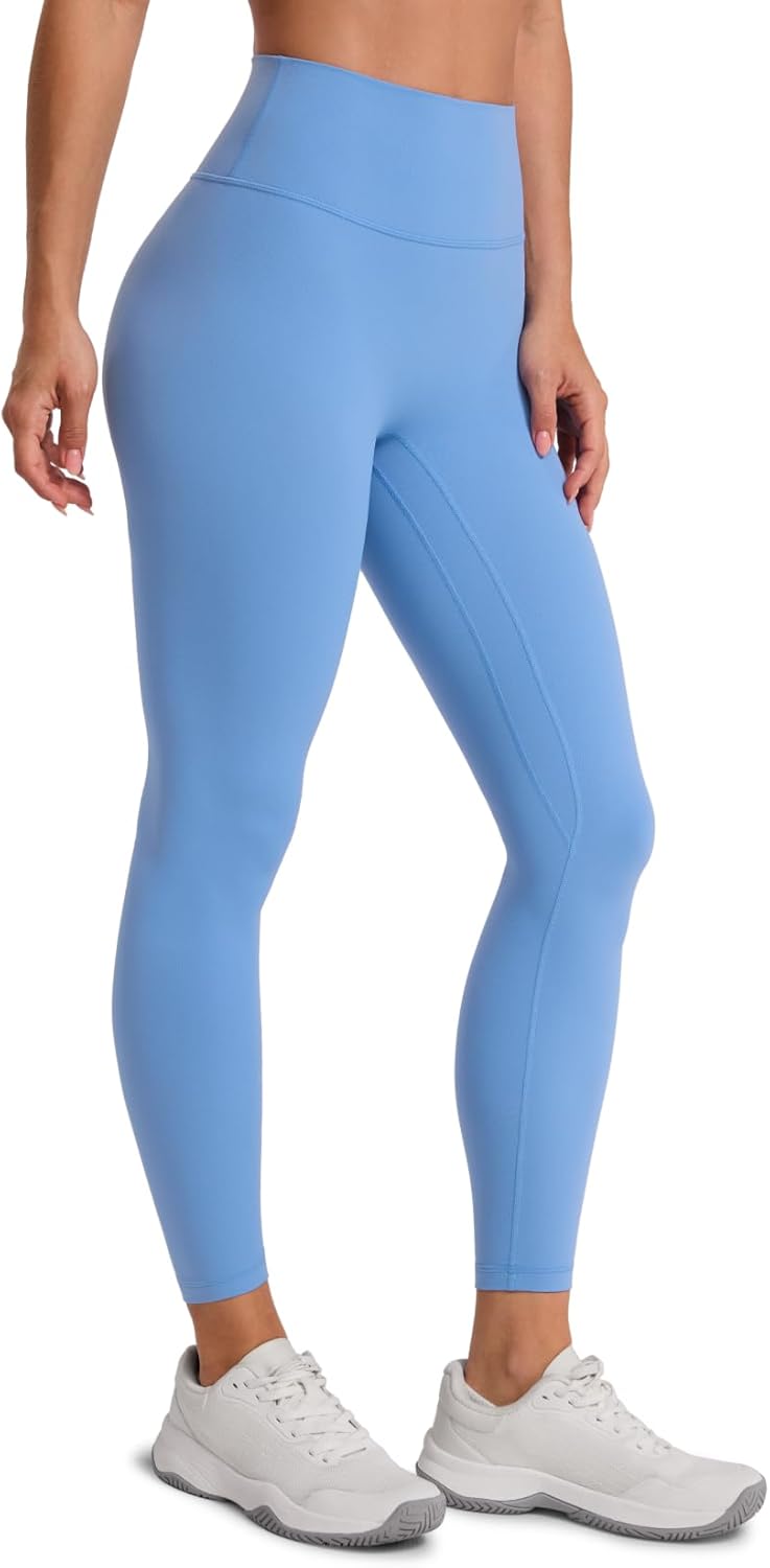CRZ YOGA SculptAir No Front Seam Yoga Leggings 25" - High Waisted Womens Pants Workout Pilates Athletic V Back Buttery Soft