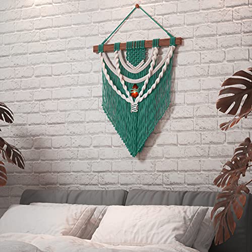 Image of ZUEXT Macrame Cord, Blackish Green, 5mm x 109yds Cotton String Macrame Yarn | 100% Natural Handmade, 4 Strands Twisted Cotton Rope, For Wall Hanging Plant Hangers Gift Wrapping Tapestry DIY Crafts, 100m