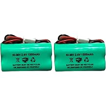 2 Pack 93035262 Battery NI-MH EV 2.4v 1500mAh Ni-MH Battery Pack for Emergency/Exit Light 93035653 93043816 93043817